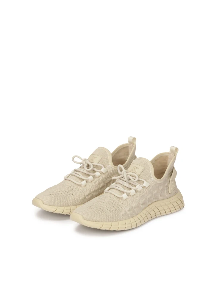 Kazar Men’s Light Fabric Beige Sneakers