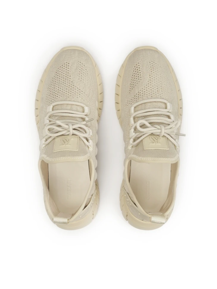 Kazar Men’s Light Fabric Beige Sneakers