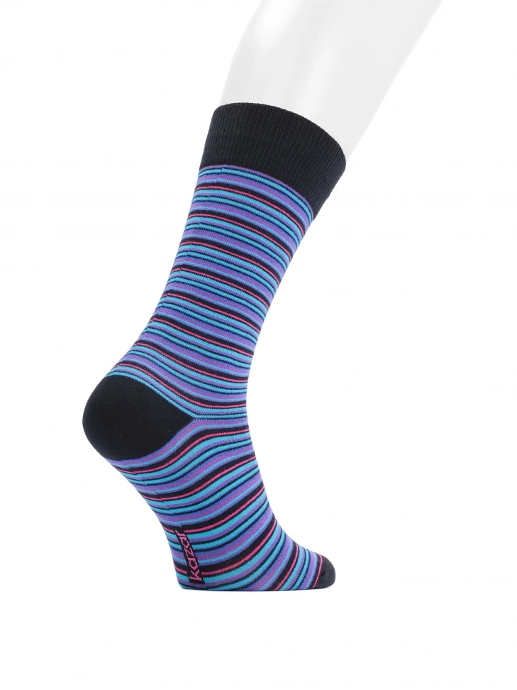 Kazar Men’s Long Multi-coloured Striped Socks