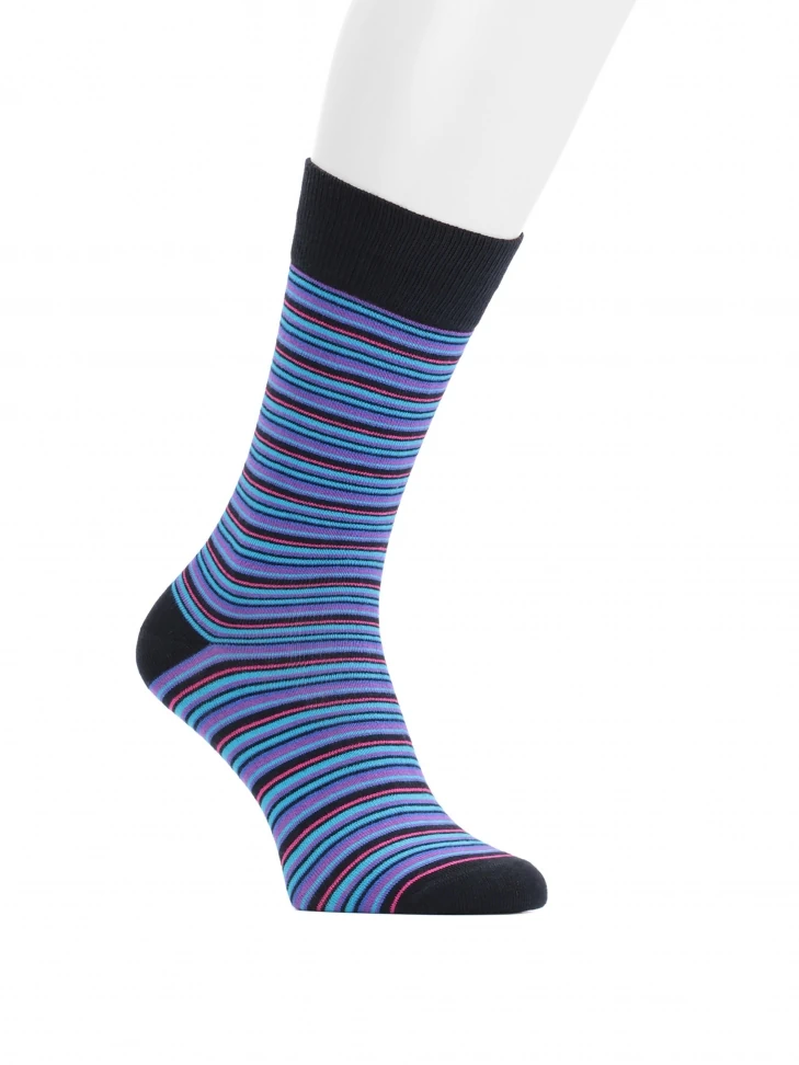 kazar Men’s long multi-coloured striped socks