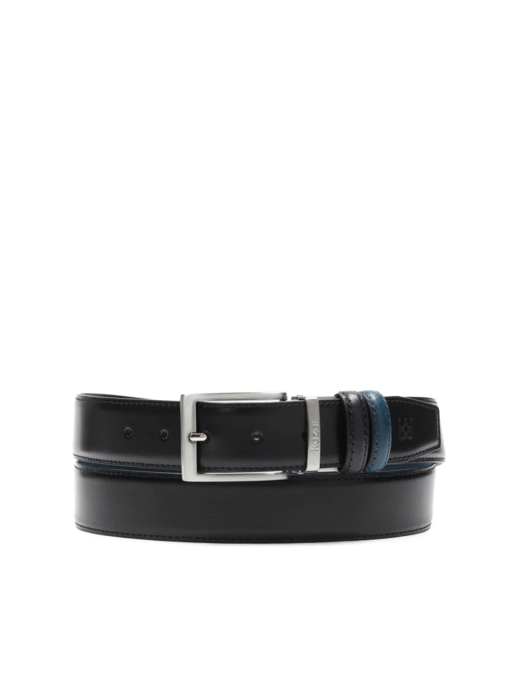 kazar Men's navy blue and black reversible belt