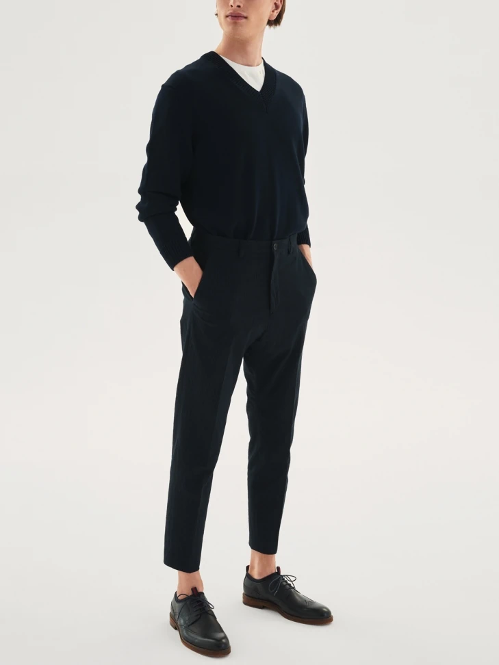 Kazar Men's Navy Blue Derby Shoes