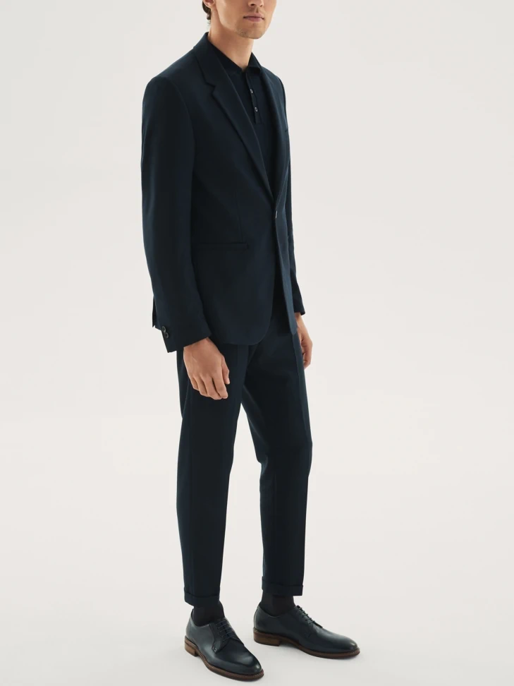 Kazar Men's Navy Blue Derby Shoes