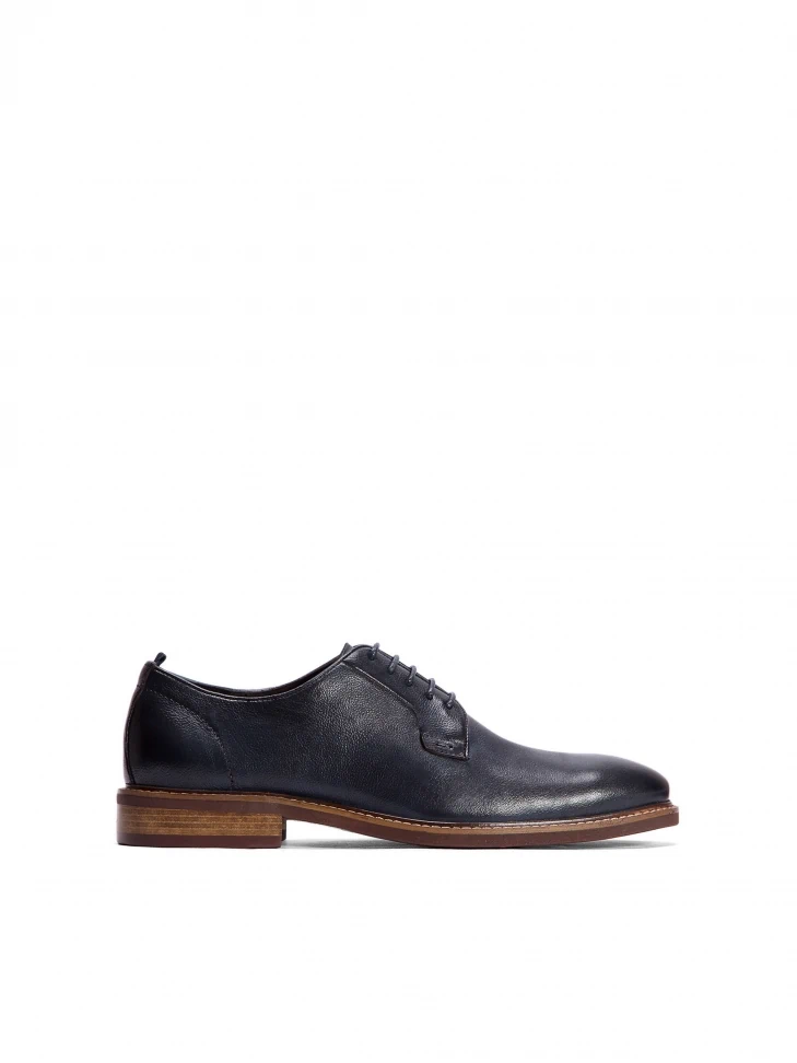 kazar Men's navy blue derby shoes