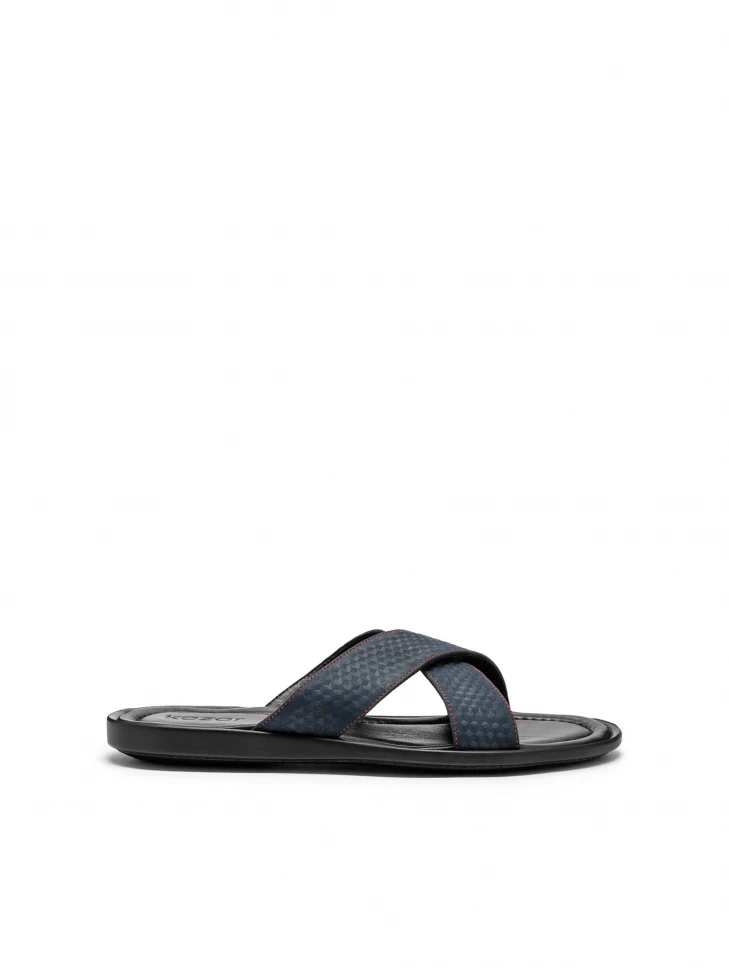 kazar Men's navy blue slides