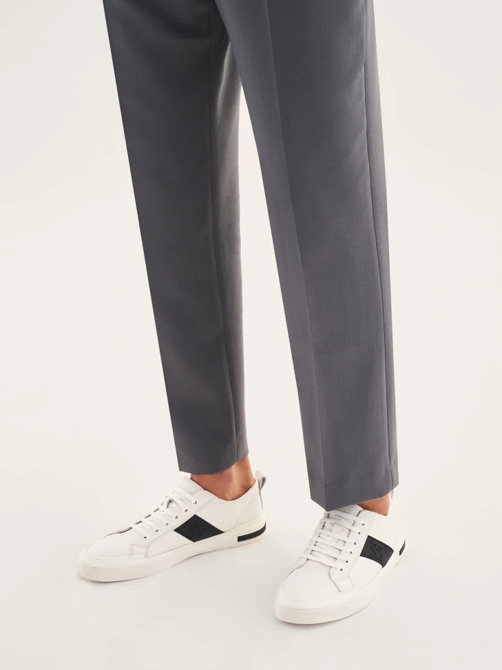 Kazar Men’s Off-white Sneakers With Black Inserts