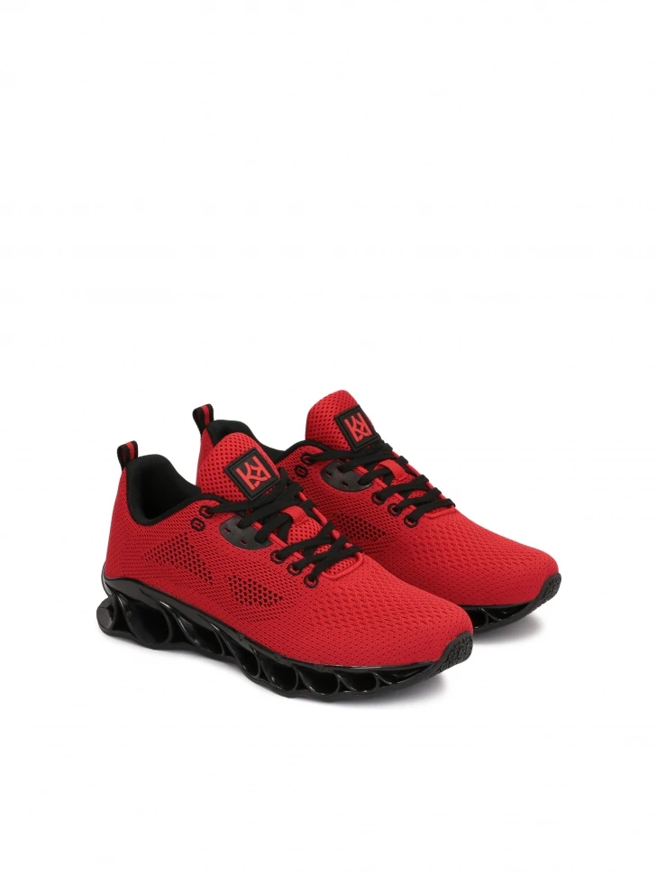Kazar Men’s Red Sneakers Made Of Breathable Fabric