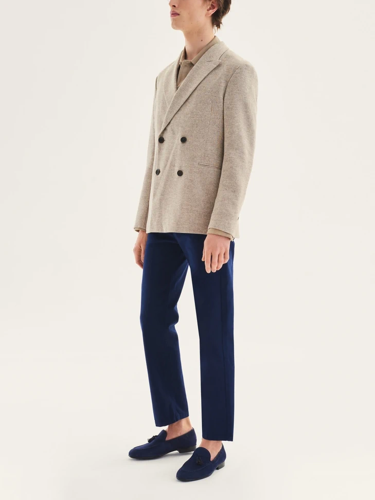 Kazar Men's Slip On Navy Blue Loafers With Tassels