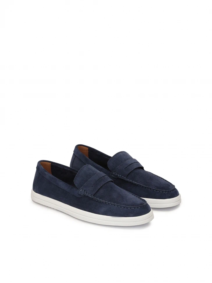 Kazar Men's Slip On Navy Blue Sneakers