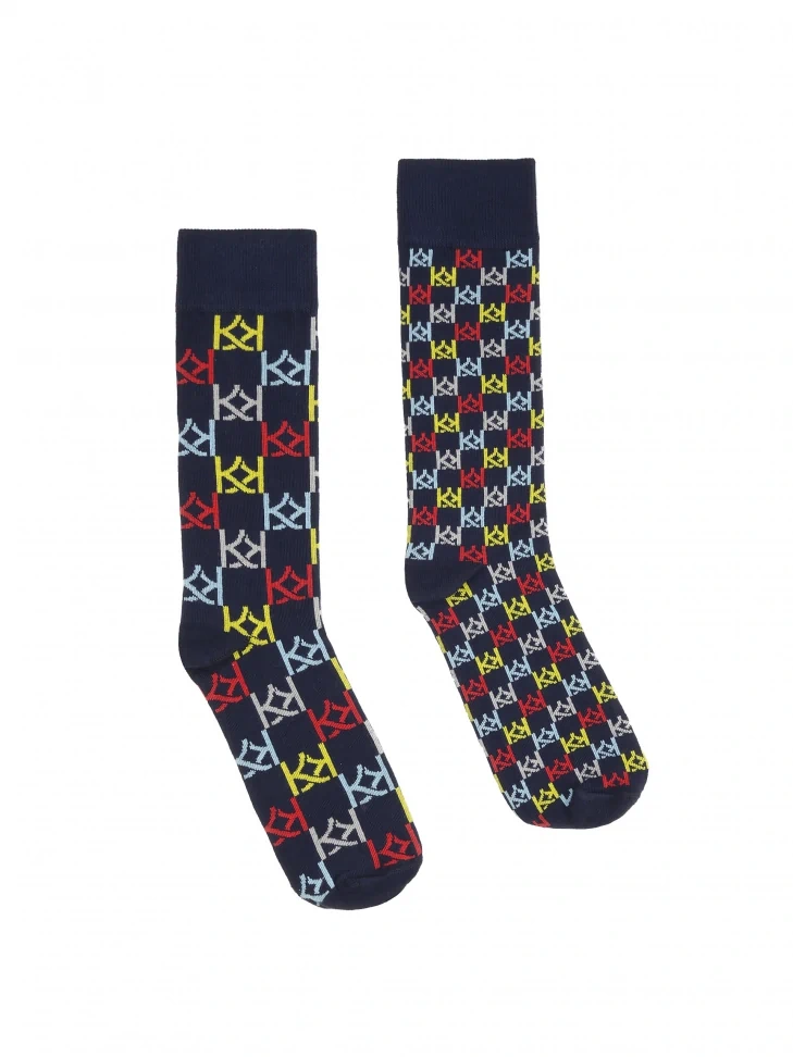Kazar Men's Socks With Large And Small Monograms