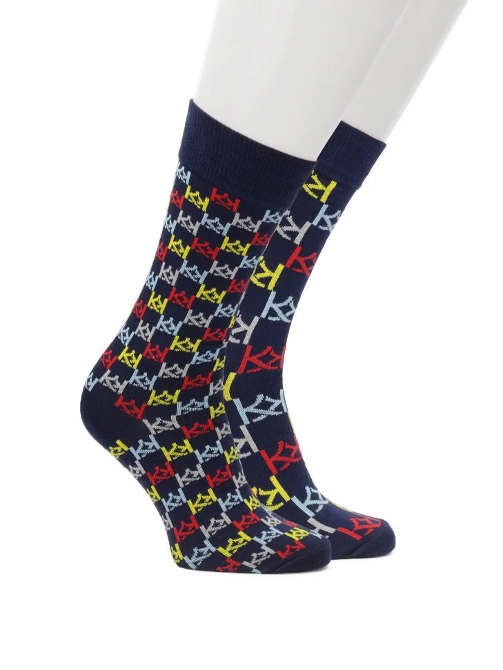 kazar Men's socks with large and small monograms