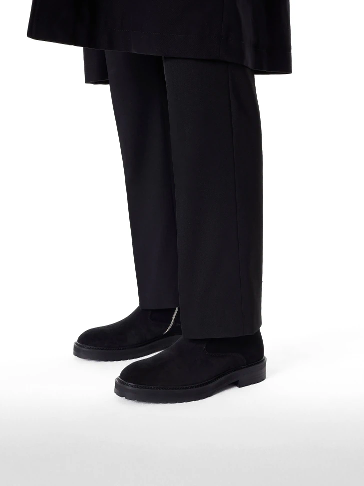 Kazar Men's Suede Boots In Black Color