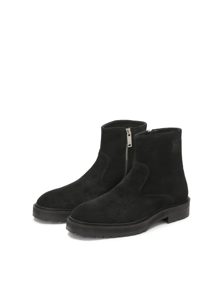 Kazar Men's Suede Boots In Black Color