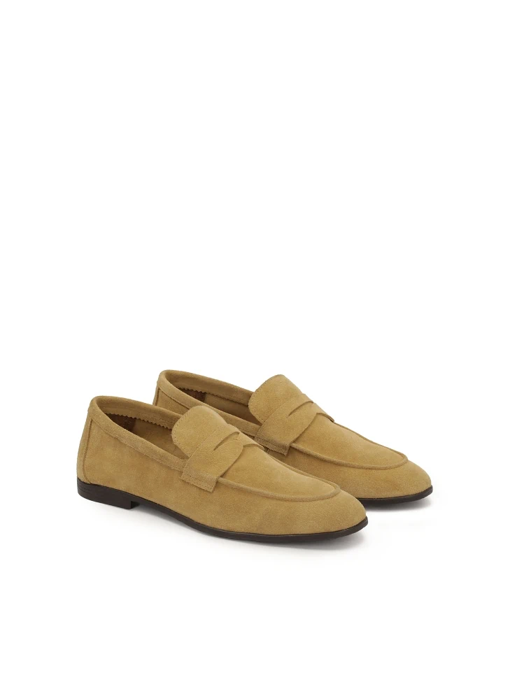 Kazar Men's Suede Loafers With Belt