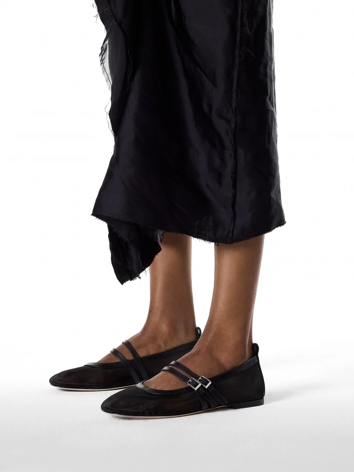 Kazar Mesh Ballerinas With Two Straps