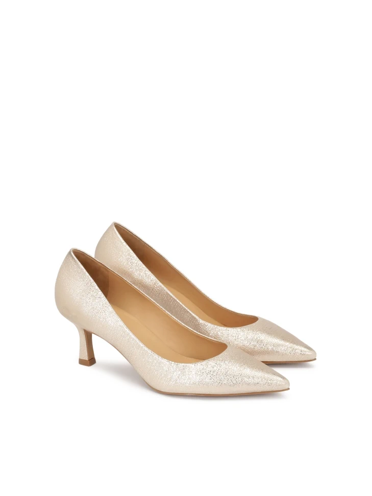 Kazar Metallic Leather Wedding Pumps
