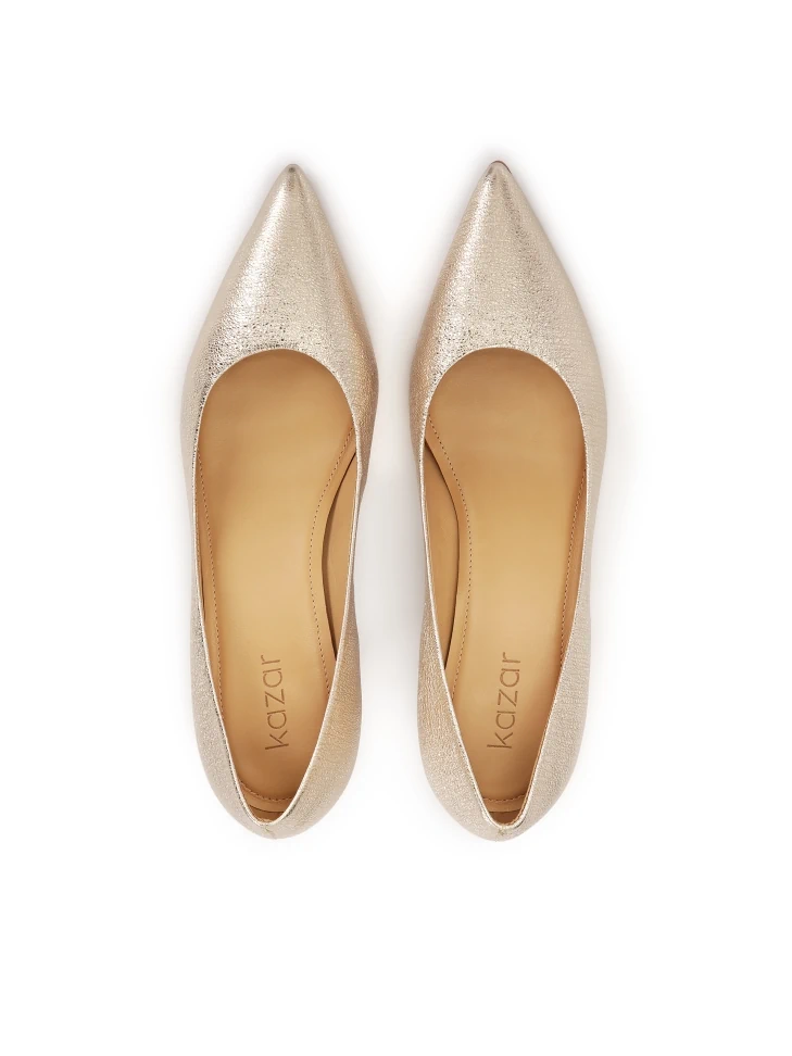 Kazar Metallic Leather Wedding Pumps