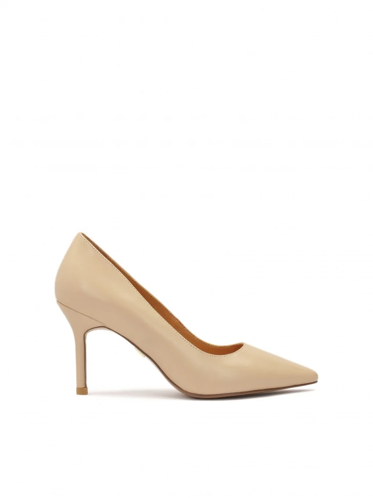 kazar Minimalist beige leather pumps