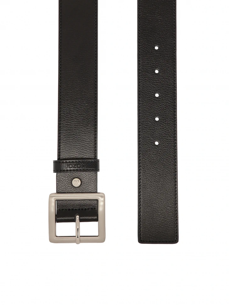 Kazar Minimalist Black Belt With Square Buckle