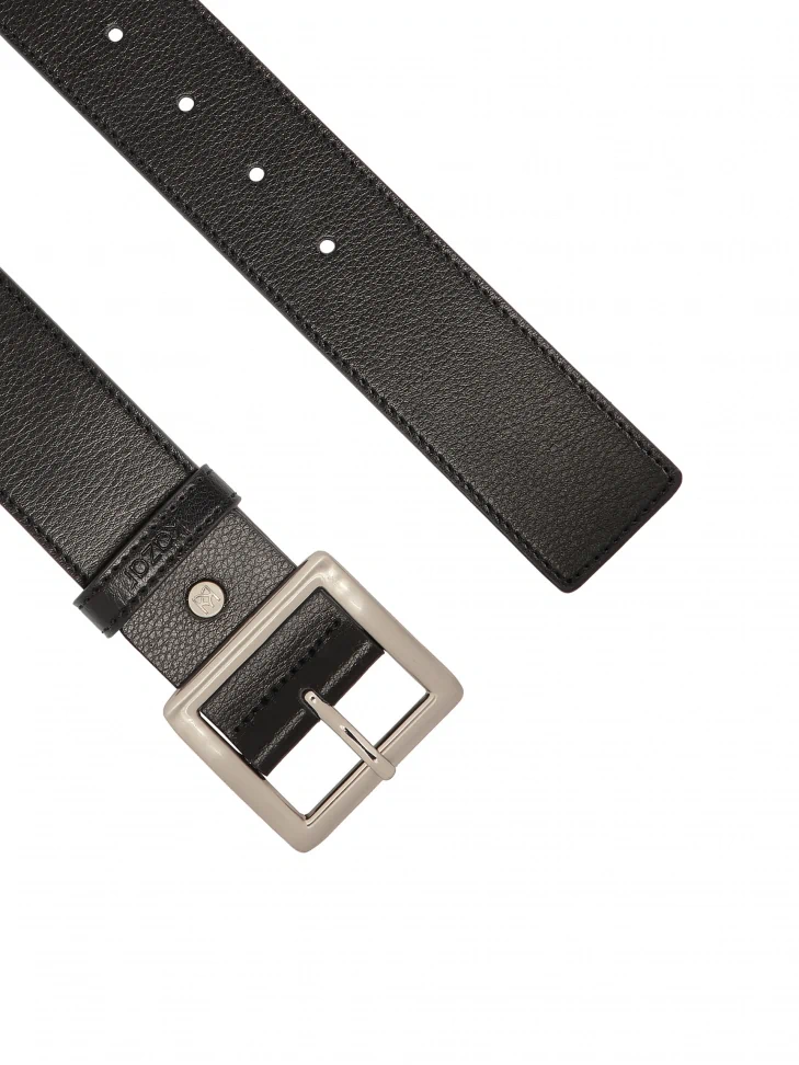 Kazar Minimalist Black Belt With Square Buckle