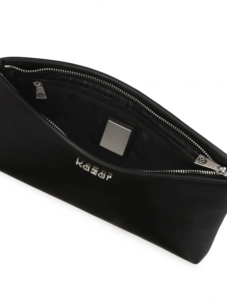 Kazar Minimalist Black Clutch Handbag