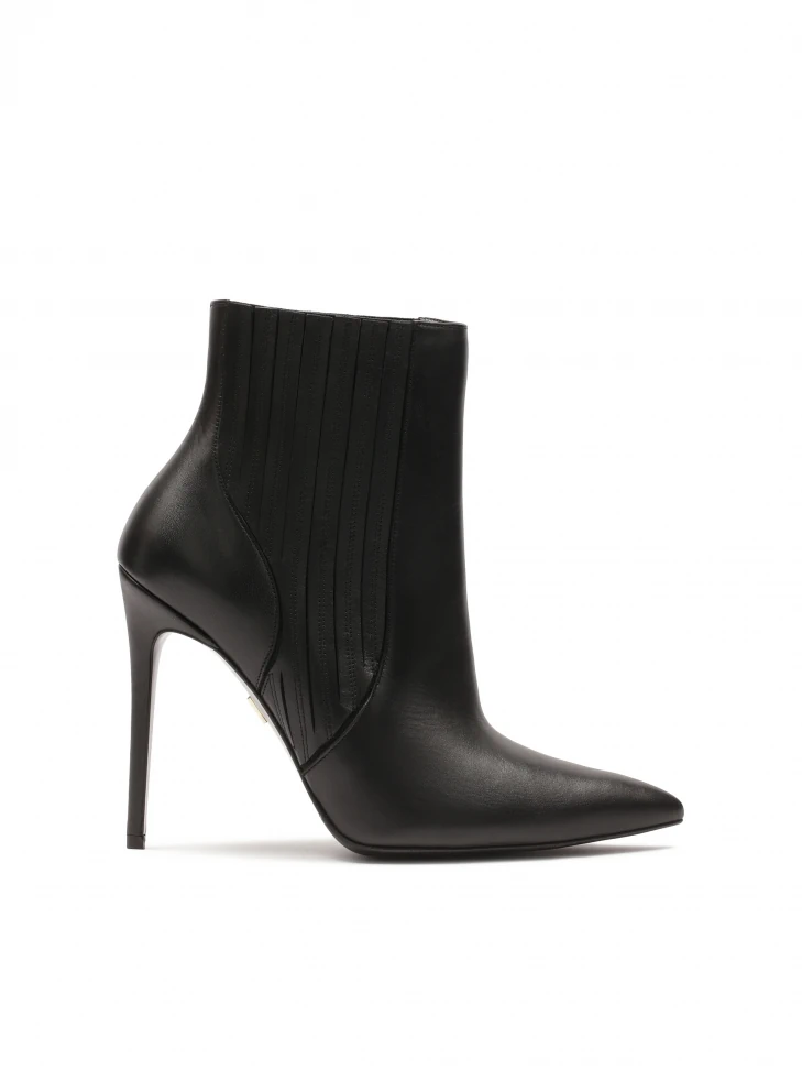 kazar Minimalist boots on a slender stiletto heel
