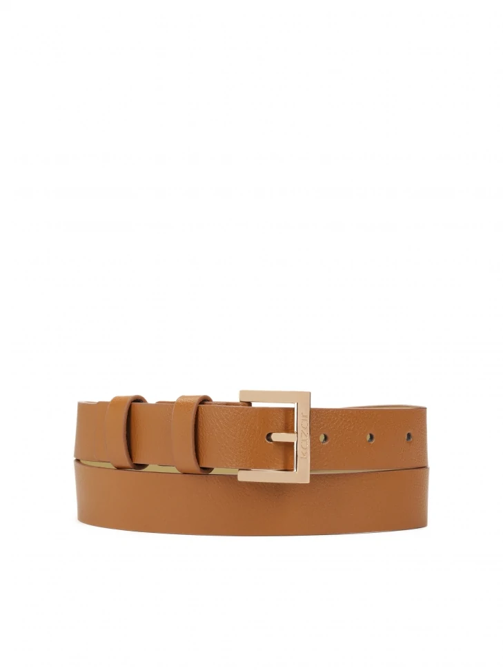 kazar Minimalist leather belt with square buckle