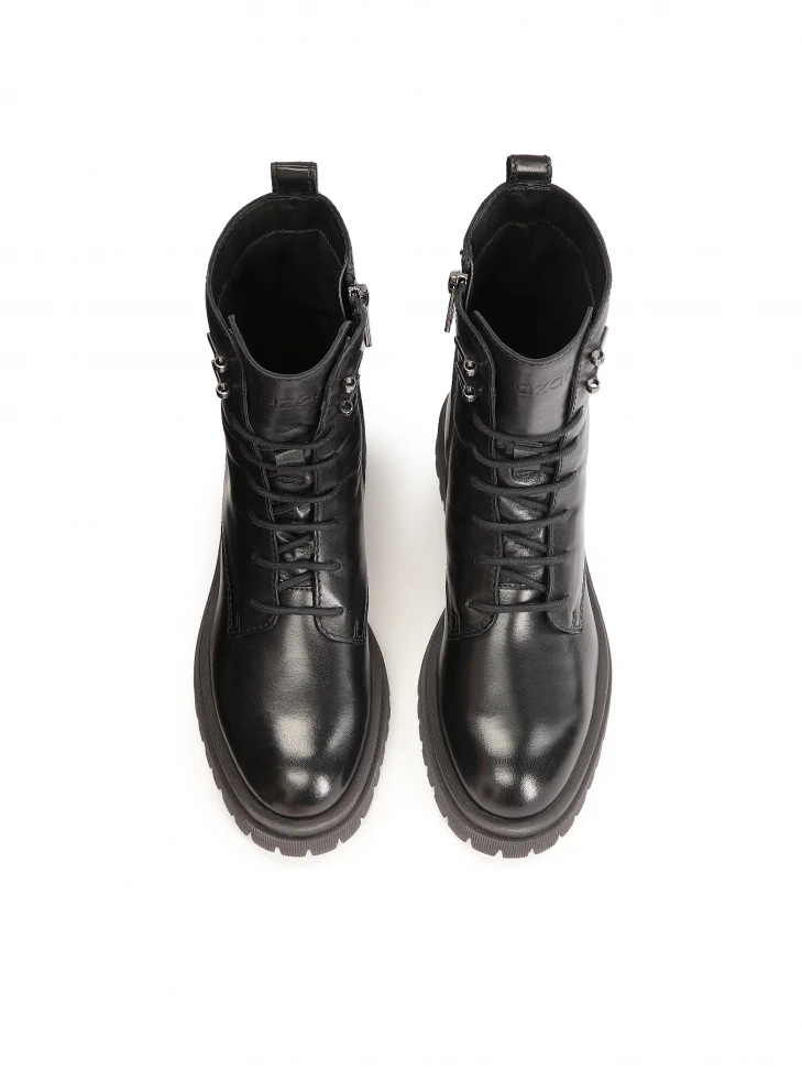 Kazar Minimalist Leather Boots In Military Style