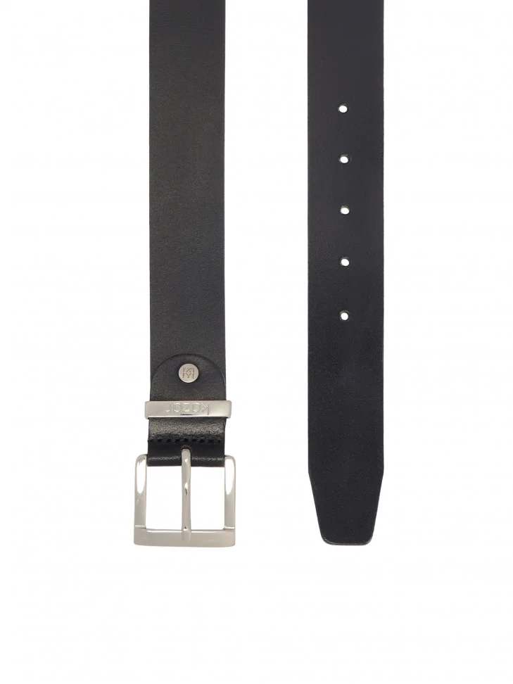 Kazar Minimalist Navy Blue Belt With Silver Buckle