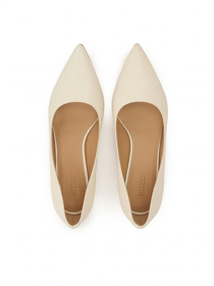 Kazar Minimalist Pumps In Neutral Color