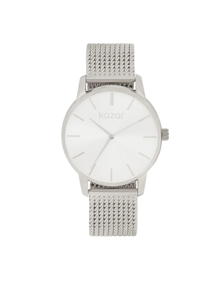 kazar Minimalist watch in silver color