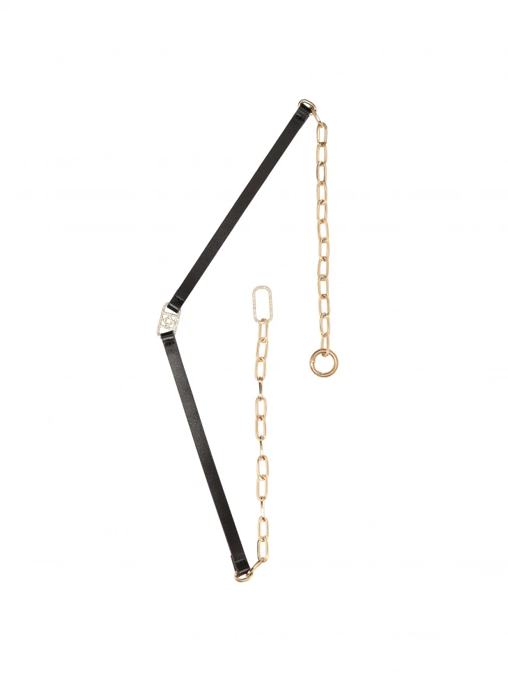 kazar KAZAR monogrammed jewelry dress belt with buckle