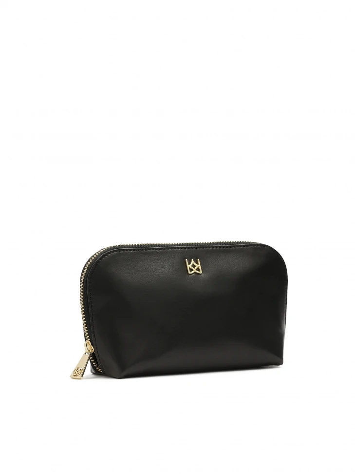 Kazar KAZAR Monogrammed Leather Cosmetic Zipper Bag