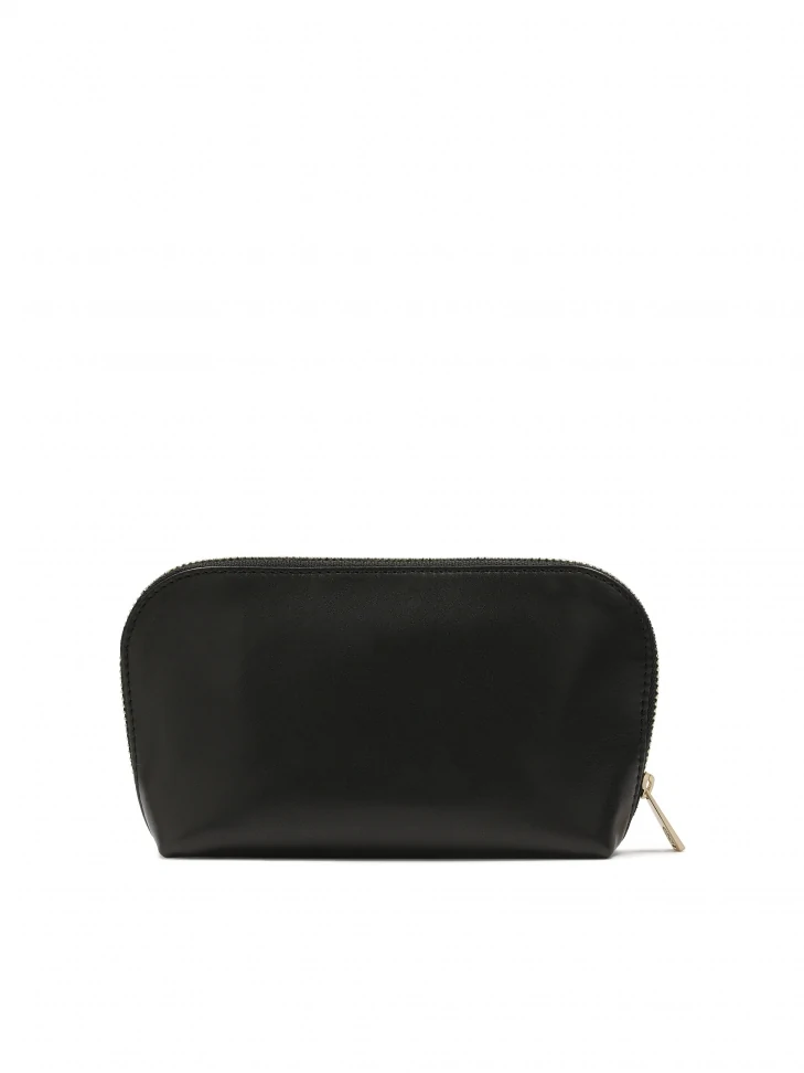 Kazar KAZAR Monogrammed Leather Cosmetic Zipper Bag