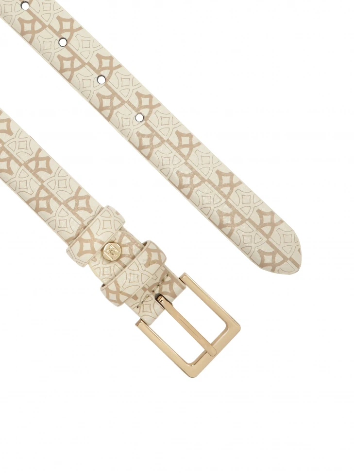 Kazar Monogrammed Patterned Belt