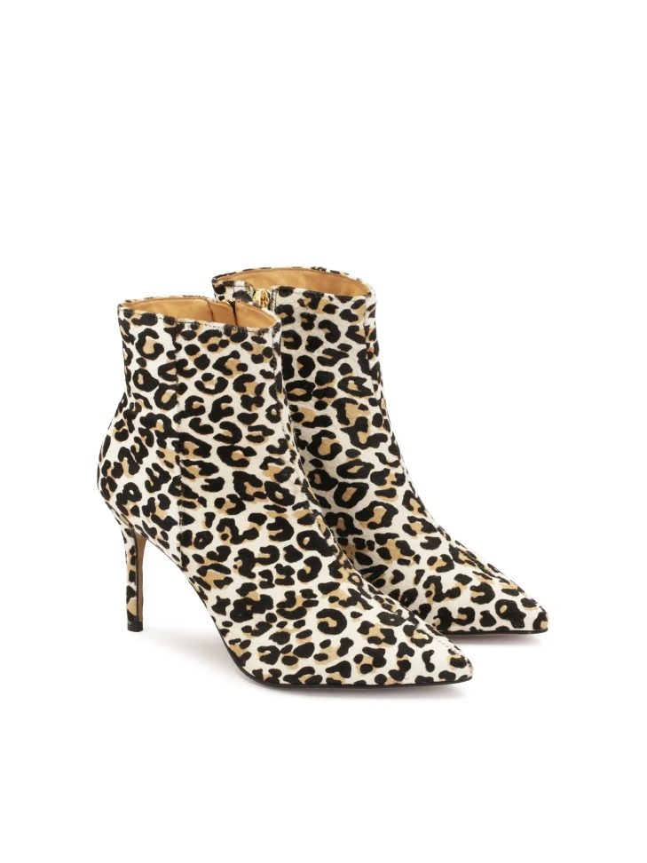 Kazar Mottled Leather Boots With Natural Bristles