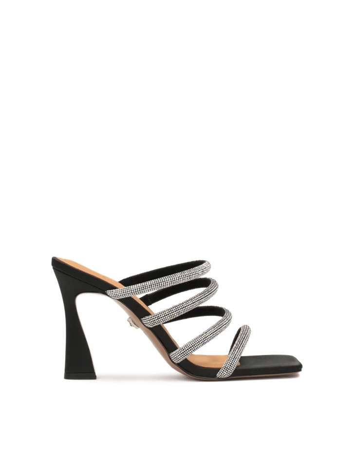 kazar Mules on a heel decorated with cristals
