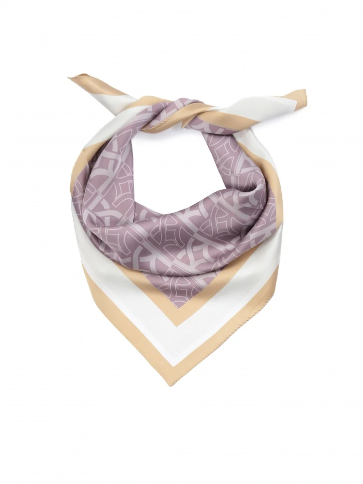 kazar Multi-coloured silk neckerchief in monograms