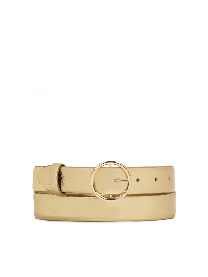 kazar Multi-purpose dress belt in gold color