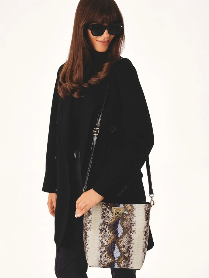 Kazar Multicolored Patterned Chain Handbag