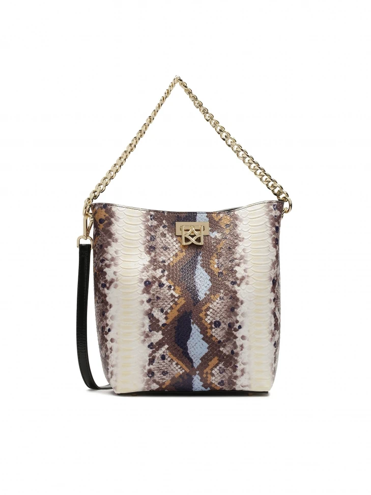 kazar Multicolored patterned chain handbag