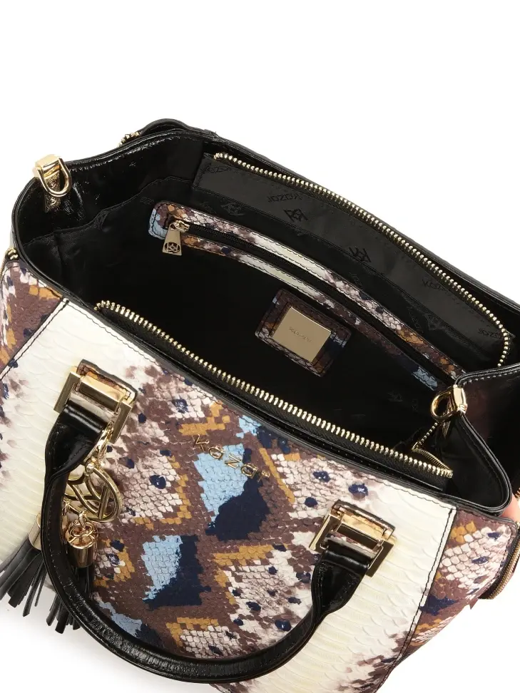 Kazar Multicoloured Bag In Snake Print