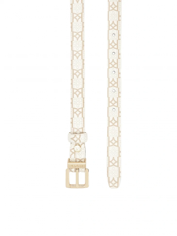 Kazar Narrow Belt Decorated With Monograms