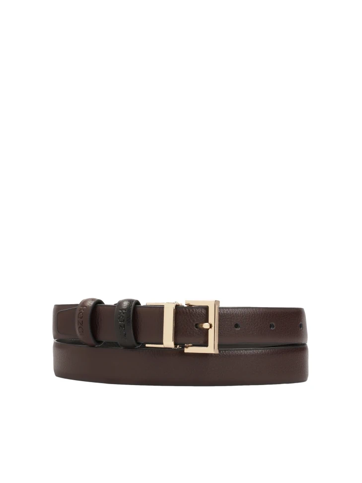 Kazar Narrow Double-sided Leather Belt