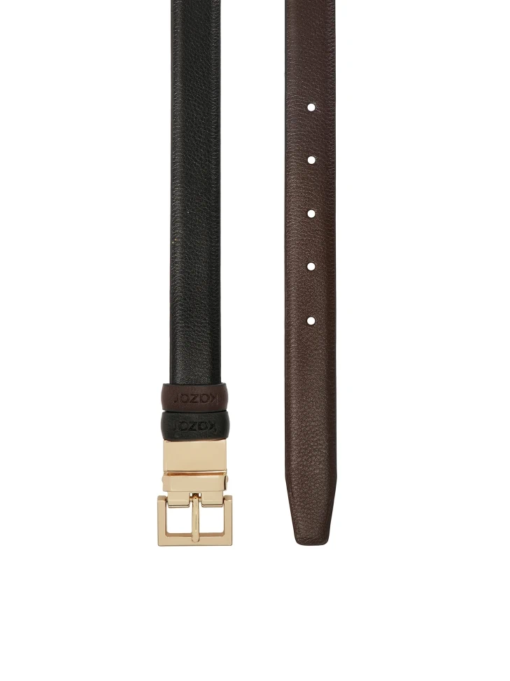 Kazar Narrow Double-sided Leather Belt