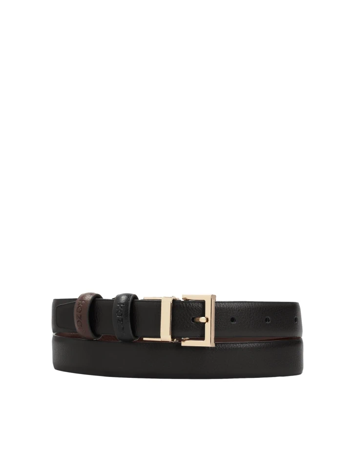 kazar Narrow double-sided leather belt