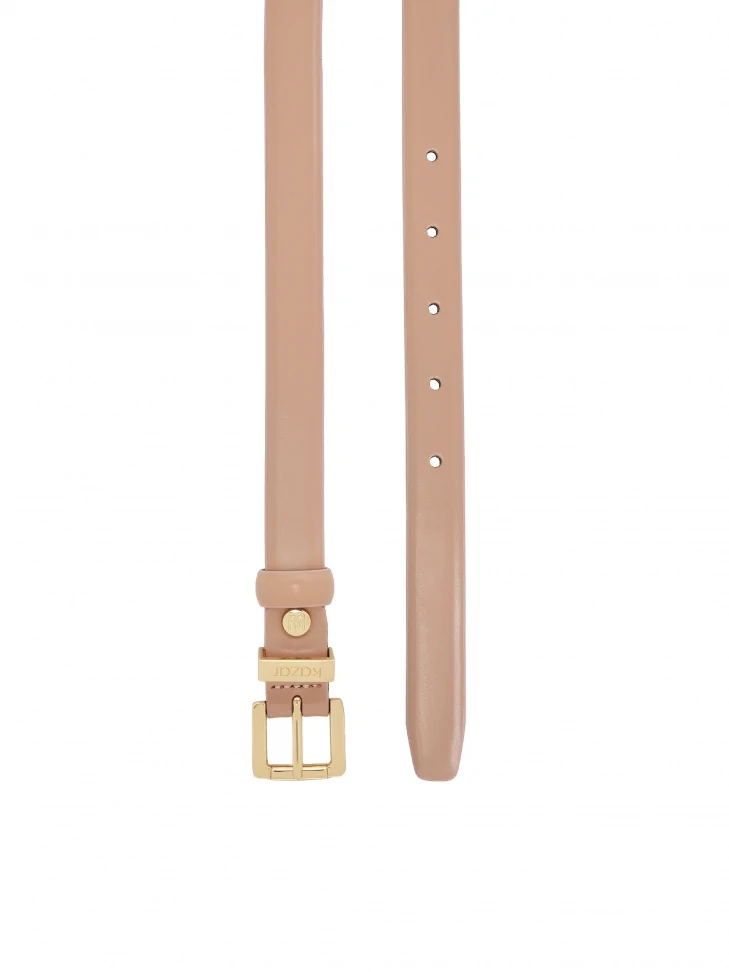 Kazar Narrow Light Pink Leather Belt