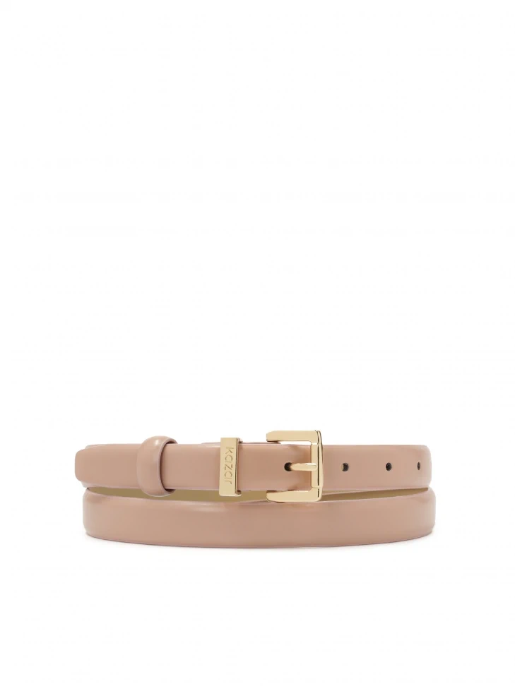 kazar Narrow light pink leather belt