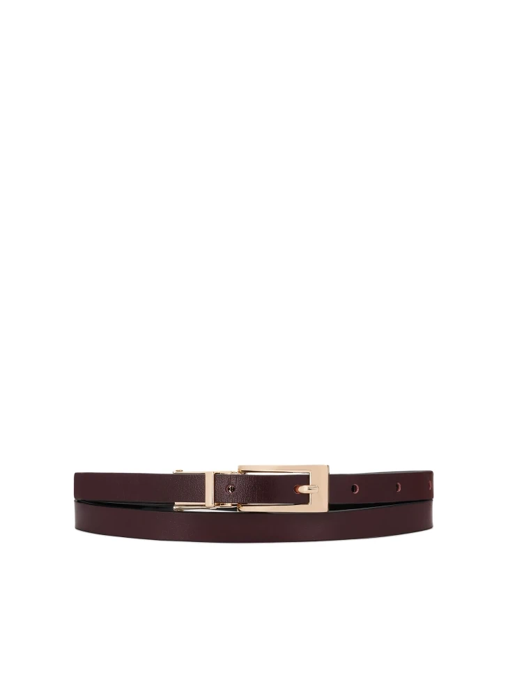 Kazar Narrow Two-sided Burgundy And Black Belt