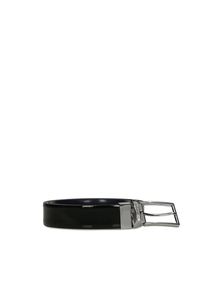 Kazar Navy Blue And Black Reversible Belt